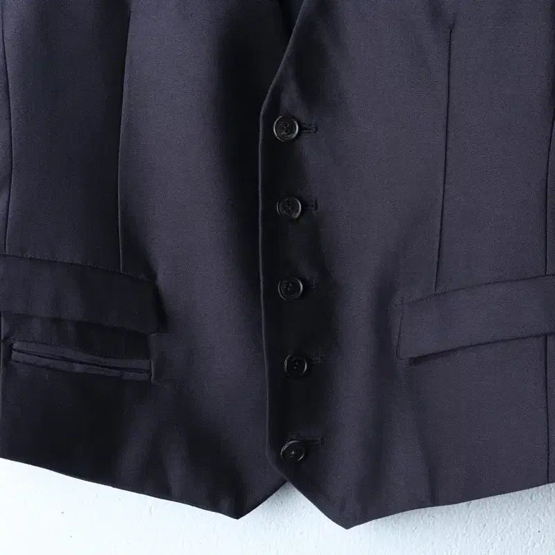 [BUNJANG] ANDZ Navy Wool Windbreaker Jacket / (M) 앤드지 집업 바람막이 점퍼자켓 정장 조끼 네이비 울-175C2