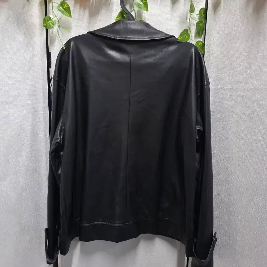 [BUNJANG] Generic Faux Leather Jacket / 인조가죽점퍼