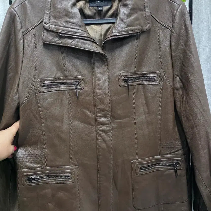[BUNJANG] Crocodile Lambskin Leather Jacket / 크로커다일양가죽자켓