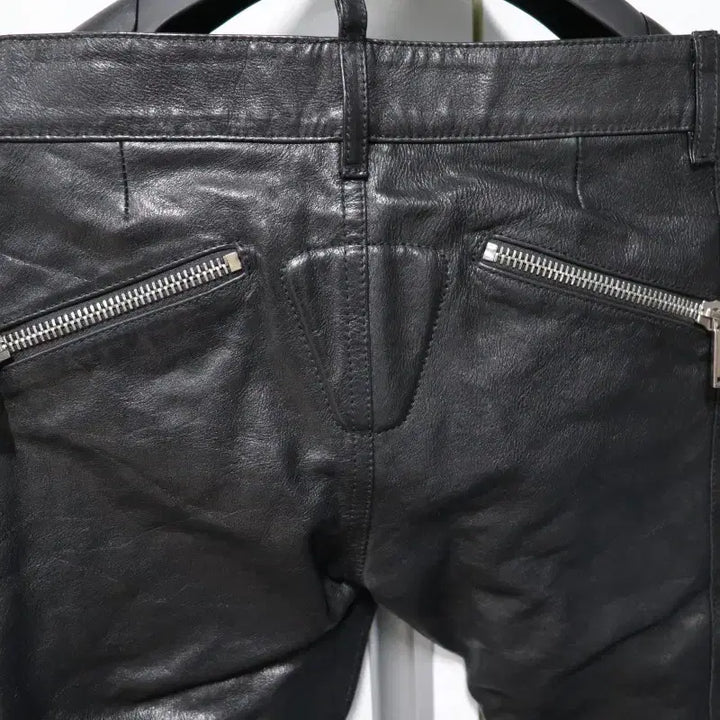 [BUNJANG] DSQUARED2 Leather Lace-up Pants / DSQUARED2 블랙 가죽 레이스업 바지 48 정품 새제품-레어템