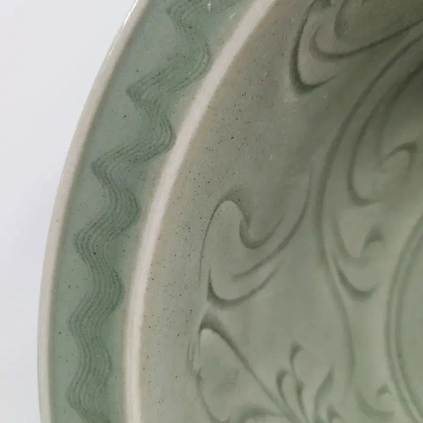 [BUNJANG] Chinese Yuan Dynasty Celadon Porcelain Double Fish Plate / 중국도자기                원대 용천요 쌍어문 대반