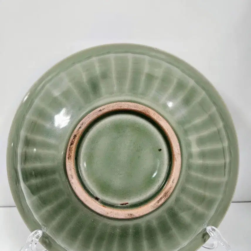 [BUNJANG] Chinese Yuan Dynasty Celadon Porcelain Double Fish Plate / 중국도자기                원대 용천요 쌍어문 대반