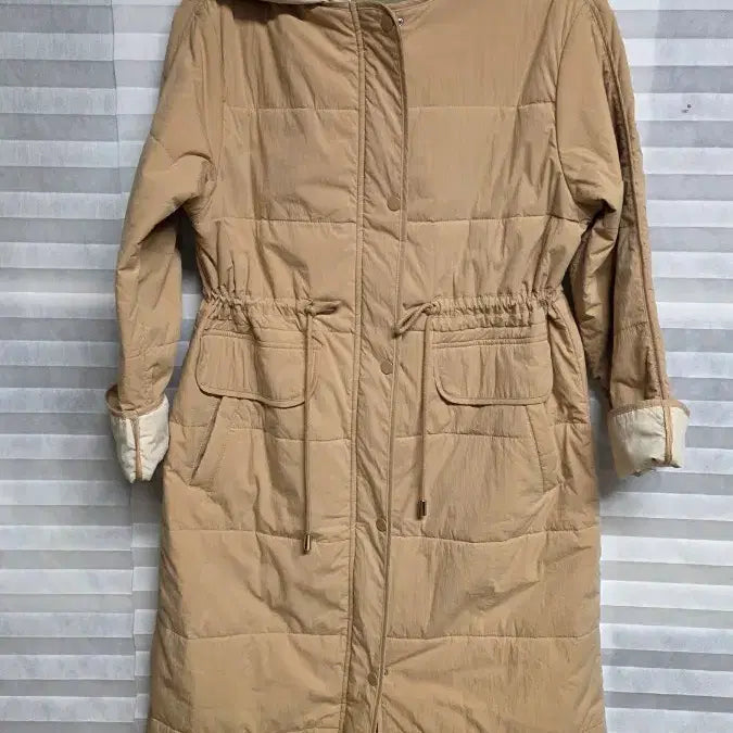 [BUNJANG] L'ESCCOVE Long Padded Coat Beige / L'ESCCOVE 롱 패딩 코트 베이지