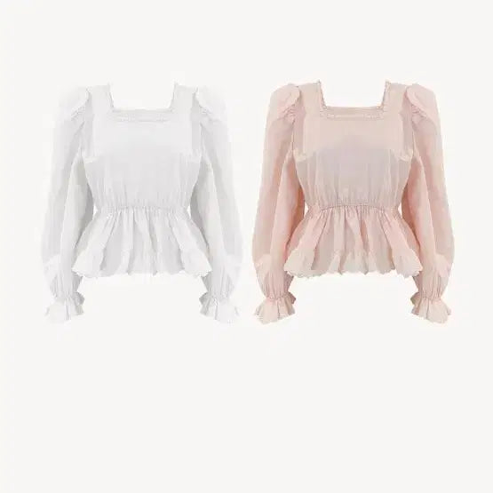 [BUNJANG] Vicinni Pearl Square Blouse / 바이씨니 진주스퀘어블라우스