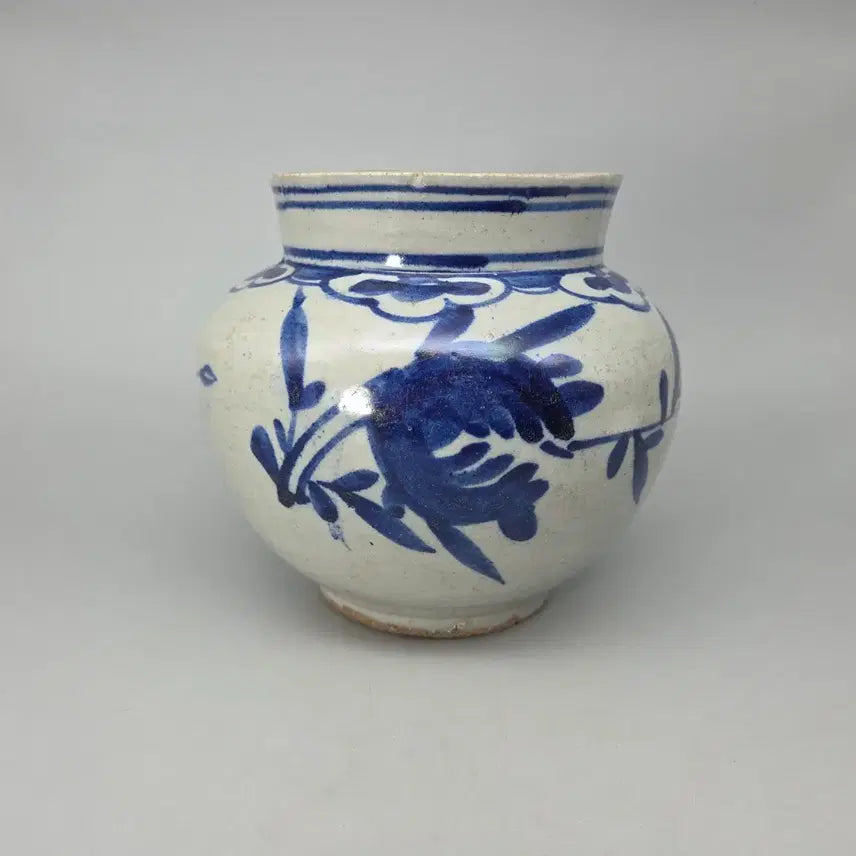 [SOLD OUT] 진품 관요 분원 조선후기 청화백자 불수감문 중형호