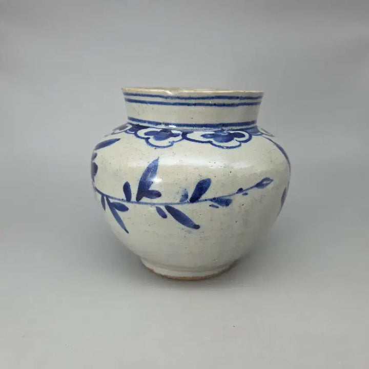[SOLD OUT] 진품 관요 분원 조선후기 청화백자 불수감문 중형호