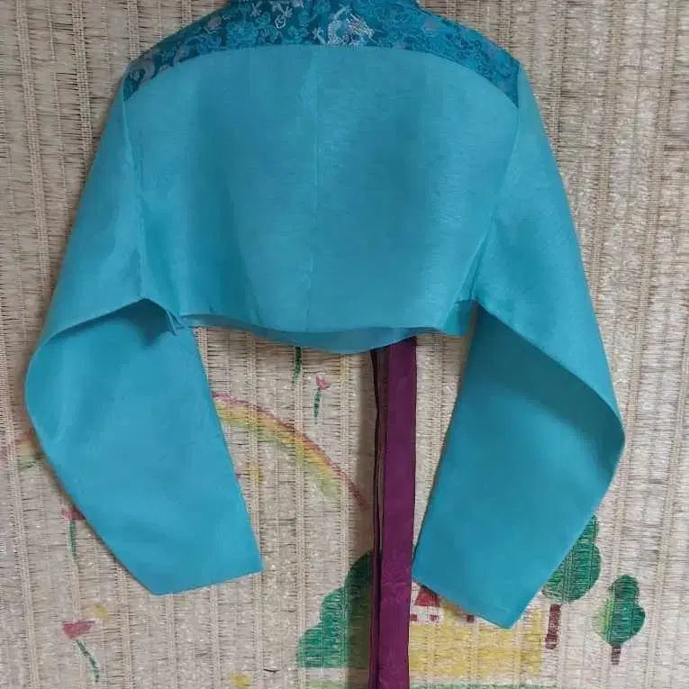 [BUNJANG] Sky Blue Lace Hanbok Jacket / 하늘색 레이스 여자 한복 저고리