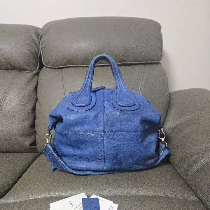 [BUNJANG] Givenchy Nightingale Royal Blue Medium 2-Way Bag / 지방시 나이팅게일 로얄블루 2웨이백 미디움