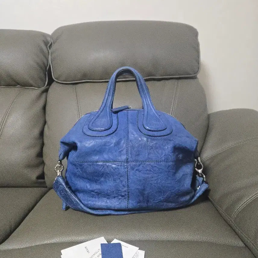 [BUNJANG] Givenchy Nightingale Royal Blue Medium 2-Way Bag / 지방시 나이팅게일 로얄블루 2웨이백 미디움