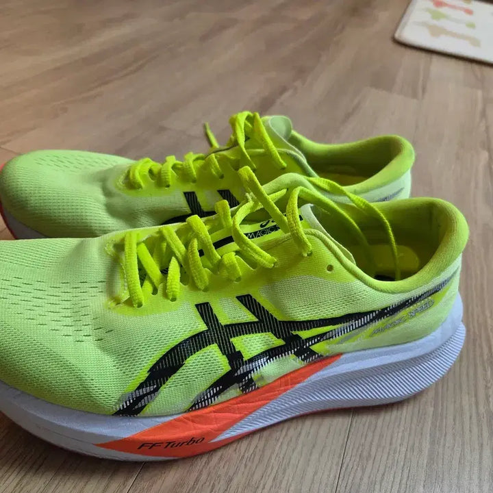 [BUNJANG] Asics Magic Speed 4 Safety Yellow Black Running Shoes / 270 2E) 아식스 매직스피드 4 세이프티 옐로우 블랙