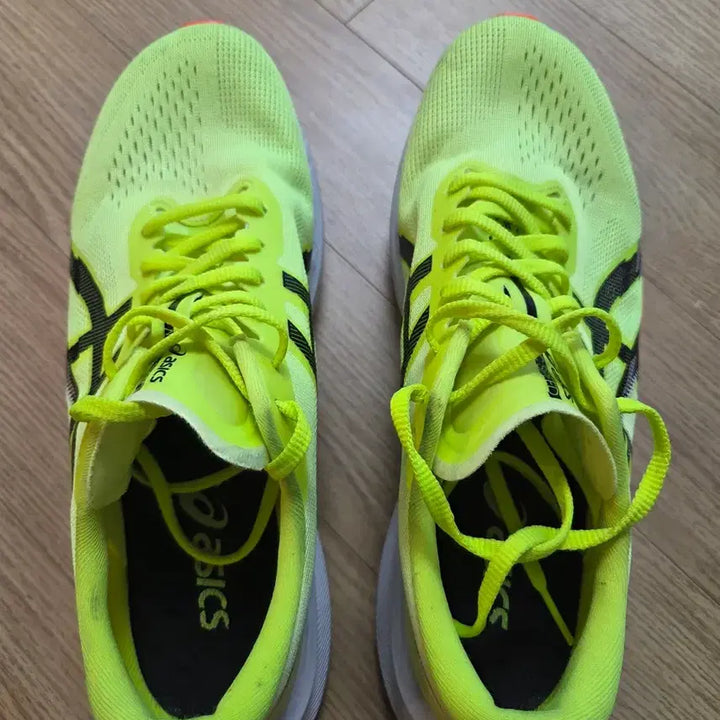 [BUNJANG] Asics Magic Speed 4 Safety Yellow Black Running Shoes / 270 2E) 아식스 매직스피드 4 세이프티 옐로우 블랙