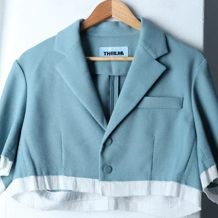 [BUNJANG] W(F) The Ilma Suit Jacket Blazer (Light Blue) Crop Limited Edition / W(F) 더 일마 정장 슈트 자켓 블레이저 연블루 크롭 한정판-17540