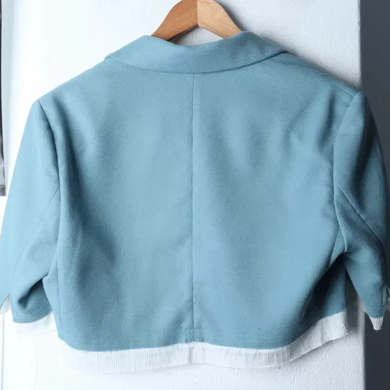 [BUNJANG] W(F) The Ilma Suit Jacket Blazer (Light Blue) Crop Limited Edition / W(F) 더 일마 정장 슈트 자켓 블레이저 연블루 크롭 한정판-17540