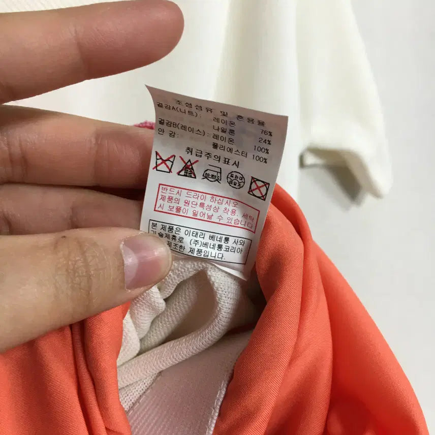 [SOLD OUT] SISLEY 시슬리 레이스 블록 니트 원피스