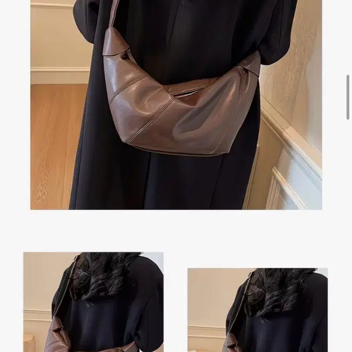 [BUNJANG] Lemaire Style Crossbody Bag Brown / 르메르 스타일 크루아상 크로스백 브라운