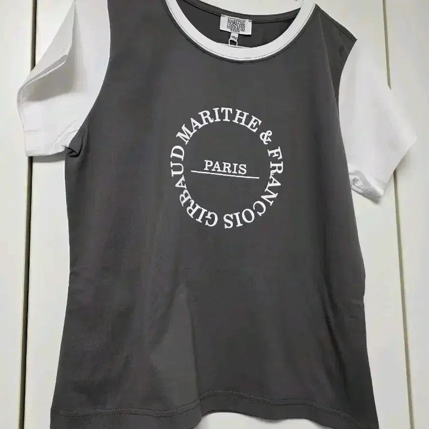 [BUNJANG] Marithe Francois Girbaud Color Block Short Sleeve T-shirt / 마리떼 프랑소와 저버 배색 반팔 티셔츠