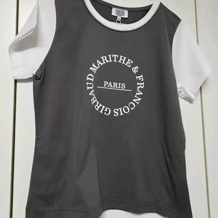 [BUNJANG] Marithe Francois Girbaud Color Block Short Sleeve T-shirt / 마리떼 프랑소와 저버 배색 반팔 티셔츠