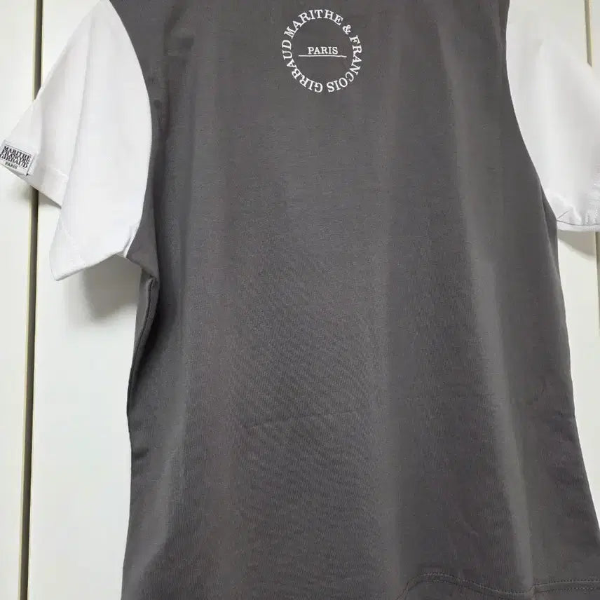 [BUNJANG] Marithe Francois Girbaud Color Block Short Sleeve T-shirt / 마리떼 프랑소와 저버 배색 반팔 티셔츠
