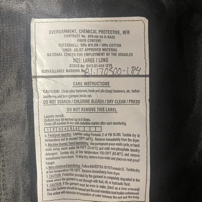 [BUNJANG] US Military JSLIST Chemical Protective Suit Set (L/L) Woodland / 미군 JSLIST 화생방 방호복 상하의 세트 (L/L) 1999년 우드랜