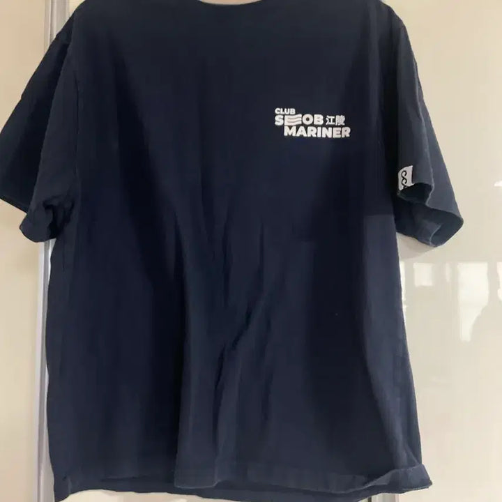 [BUNJANG] Black Printed T-shirt - Navy Logo Shirt / 개당)블랙 프린팅 티셔츠 네이비 로고치셔츠