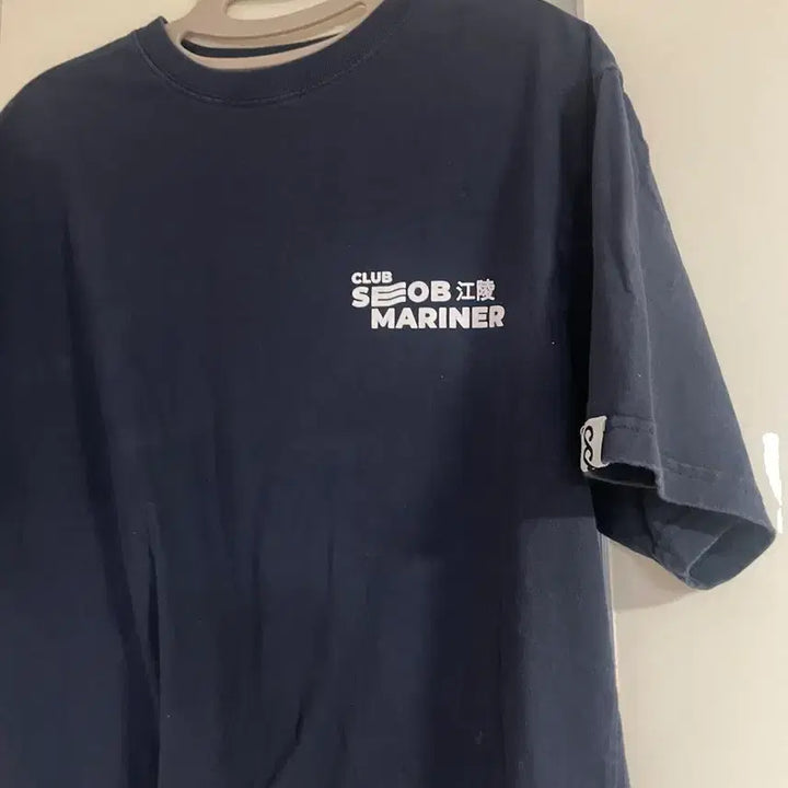 [BUNJANG] Black Printed T-shirt - Navy Logo Shirt / 개당)블랙 프린팅 티셔츠 네이비 로고치셔츠