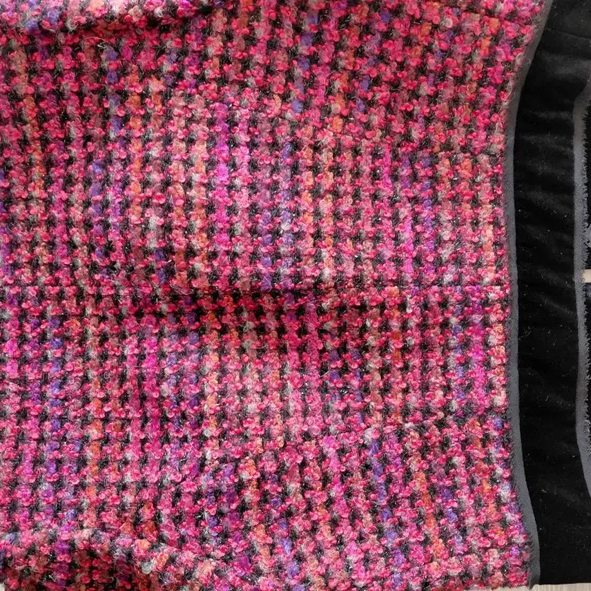 [BUNJANG] Reneyvon Tweed Crop Jacket / 레니본 트위드 크롭 자켓 핑크 퍼프 숄더