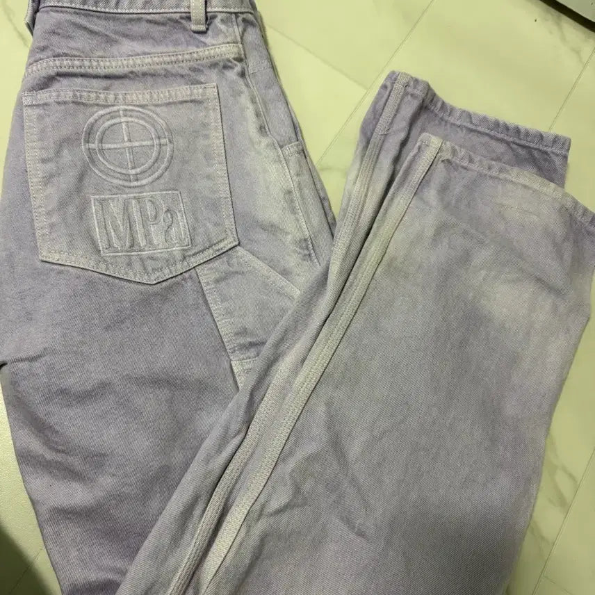 [BUNJANG] Mpa Carpenter Denim Pants Lavender S / 플라스틱 프로덕트 Mpa 카펜터 데님 팬츠 라벤더 색상 S