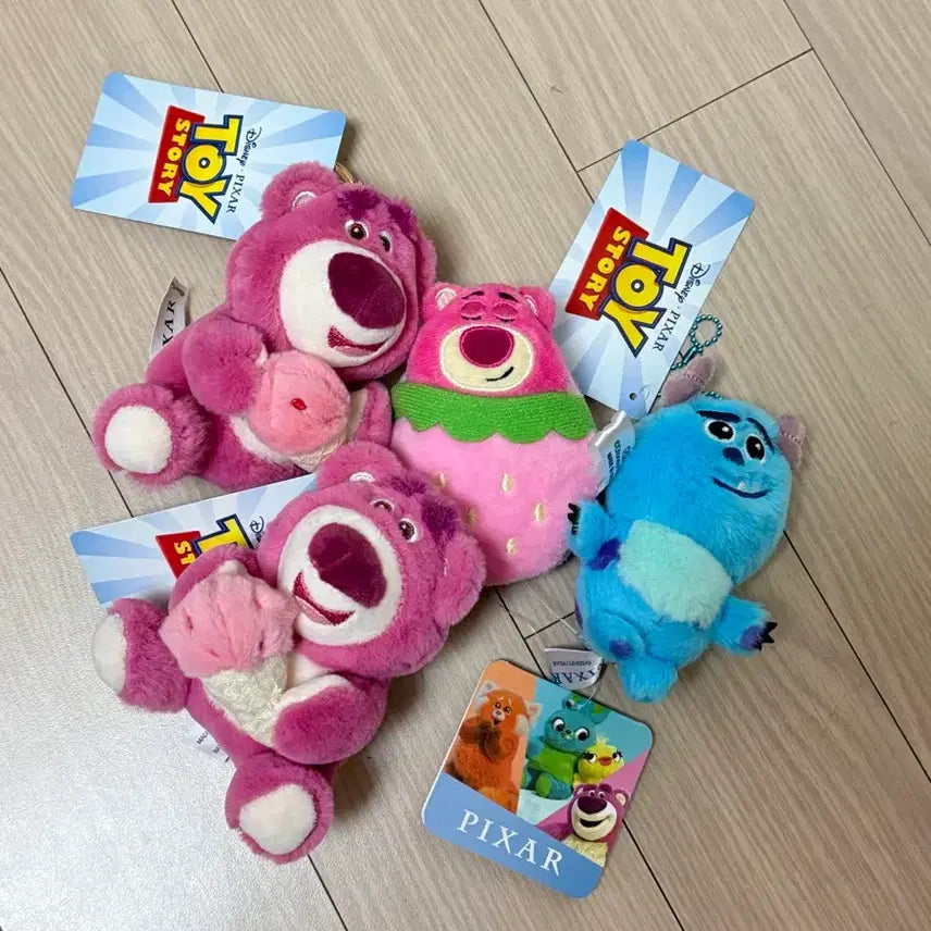 [BUNJANG] Toy Story Lotso &amp; Sulley Plush Keyring Bundle Set / 토이스토리 랏소/설리반 봉제인형 키링(일괄)