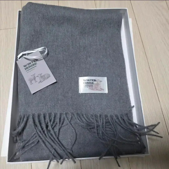 [BUNJANG] Winter House Lambswool 100% Gray Muffler / Winter House 램스울 100 머플러
