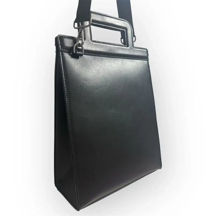 [BUNJANG] Black Square Shoulder Bag / 블랙 스퀘어 숄더백