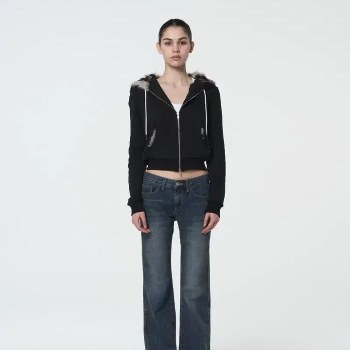 [BUNJANG] Setlpoomoon Hooded Zip-up Black / 세틀포문 후드집업 블랙