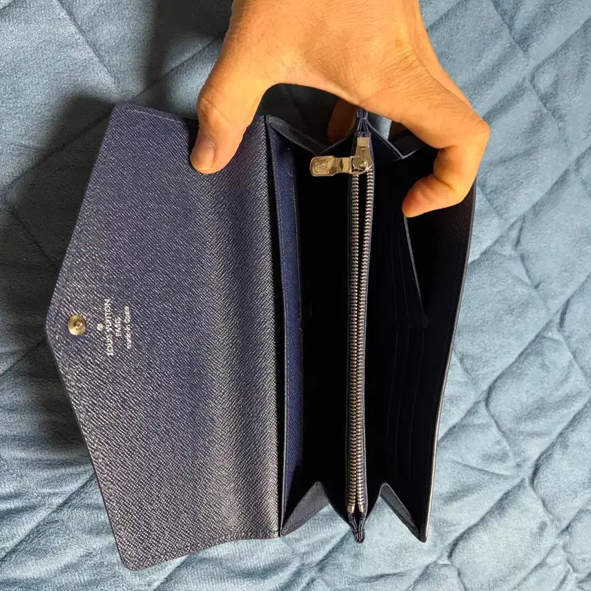 [BUNJANG] Louis Vuitton Epi Leather Long Wallet Navy Clutch / 루이비통 에피 장지갑 네이비 판매