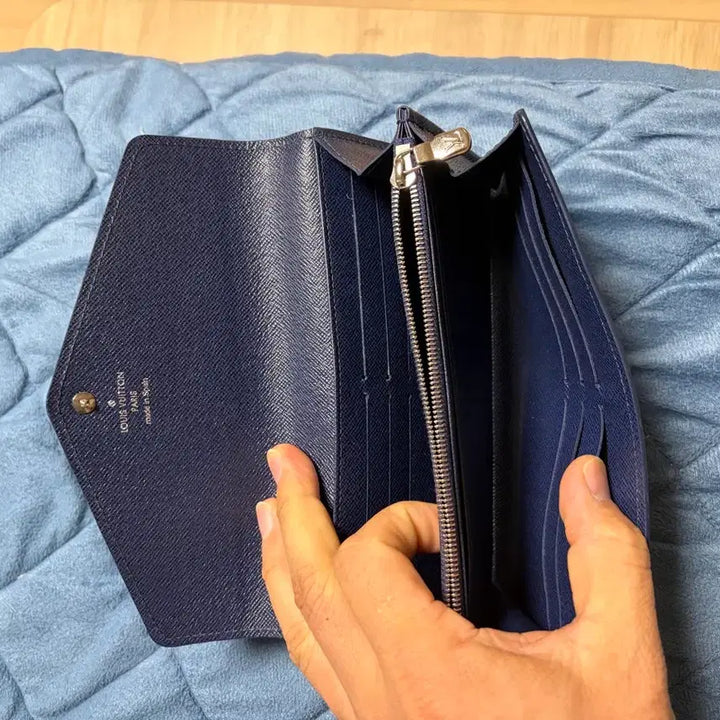[BUNJANG] Louis Vuitton Epi Leather Long Wallet Navy Clutch / 루이비통 에피 장지갑 네이비 판매