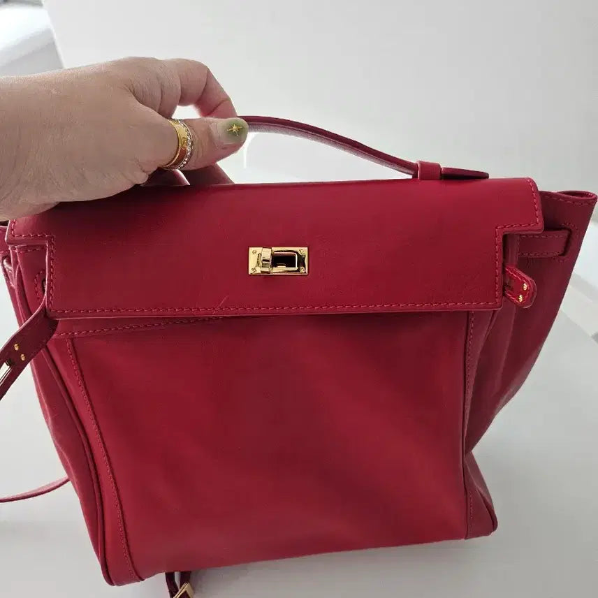 [BUNJANG] Pepper YoonYoon Backpack (Large) Red / 페퍼윤윤 백팩 (라지)레드