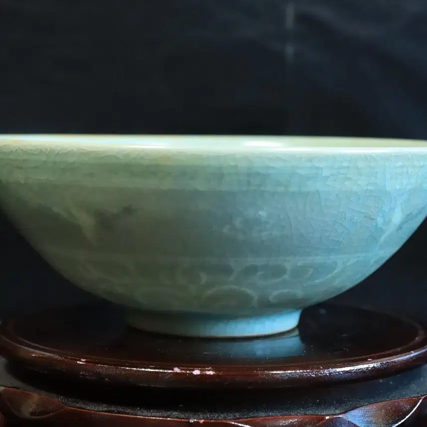 [BUNJANG] Korean Celadon Porcelain Crane Cloud Pattern Bowl / 한국 도자기 고려청자 운학문 완