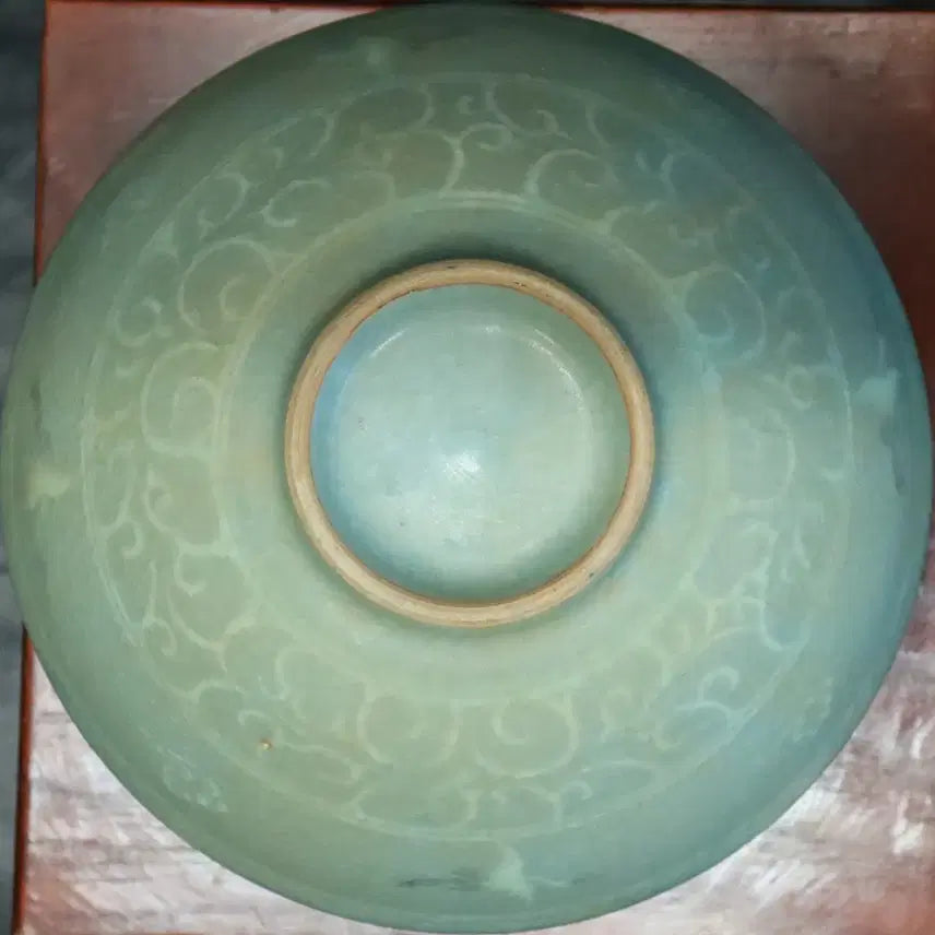 [BUNJANG] Korean Celadon Porcelain Crane Cloud Pattern Bowl / 한국 도자기 고려청자 운학문 완