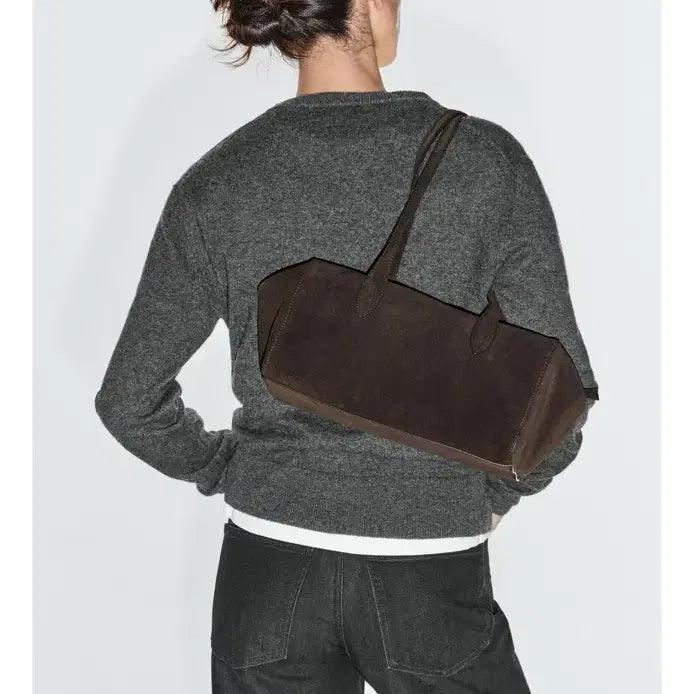 [BUNJANG] Massimo Dutti Suede Leather Satchel Bag / 마시모두띠 스웨이드 레더 사첼 백