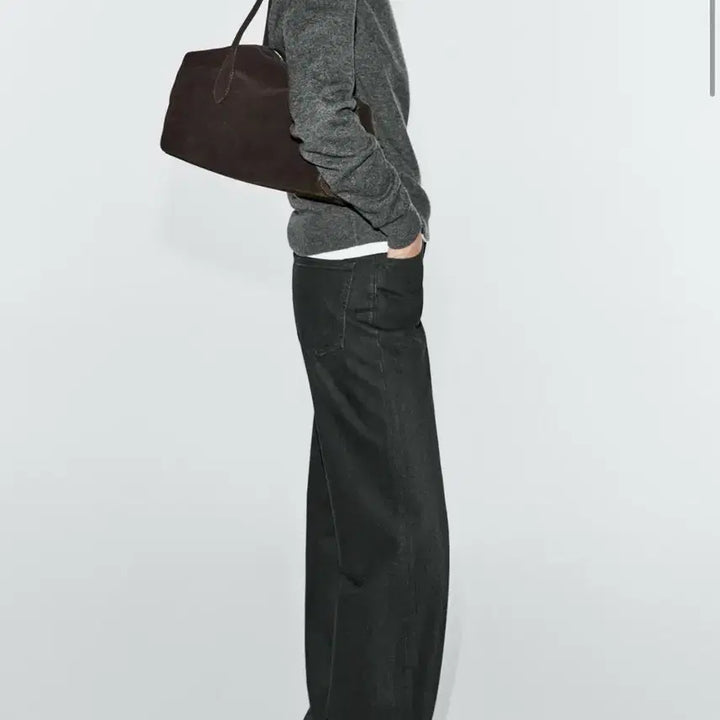 [BUNJANG] Massimo Dutti Suede Leather Satchel Bag / 마시모두띠 스웨이드 레더 사첼 백