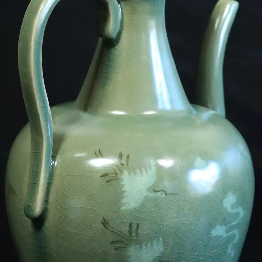 [BUNJANG] Korean Celadon Porcelain Flute Jug / 한국 도자기 고려청자 풍류도 주자