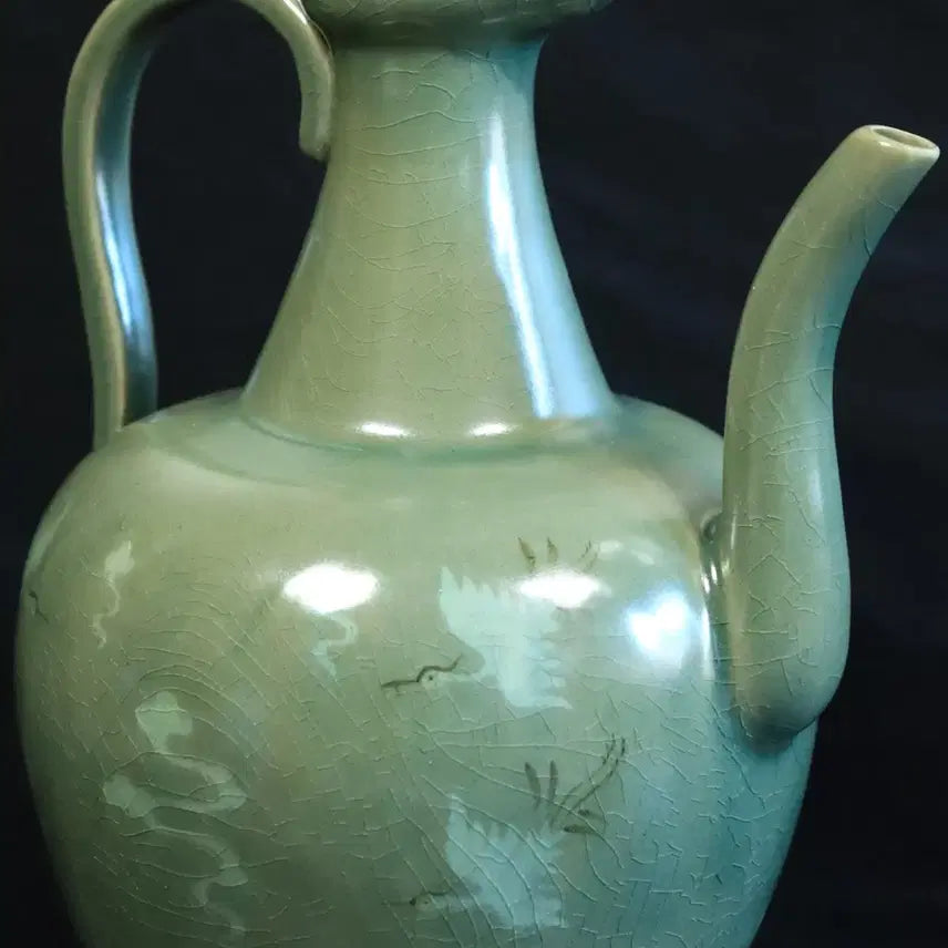 [BUNJANG] Korean Celadon Porcelain Flute Jug / 한국 도자기 고려청자 풍류도 주자