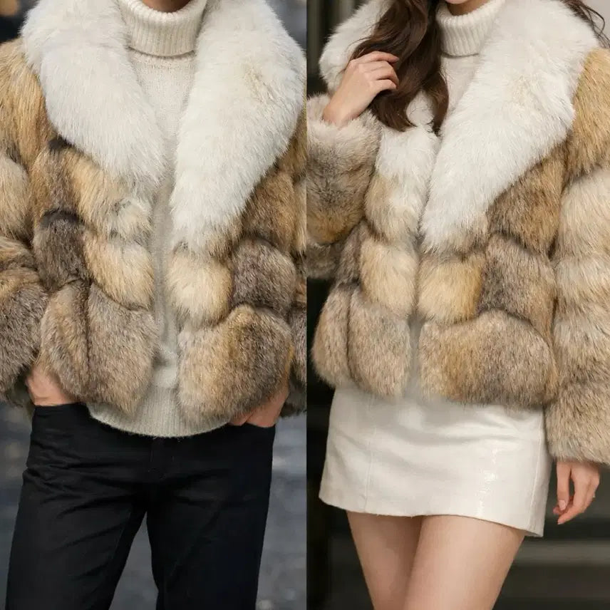[BUNJANG] Saga Fox Royal Mix Fur Coat / 사가폭스 로얄믹스 퍼 코트
