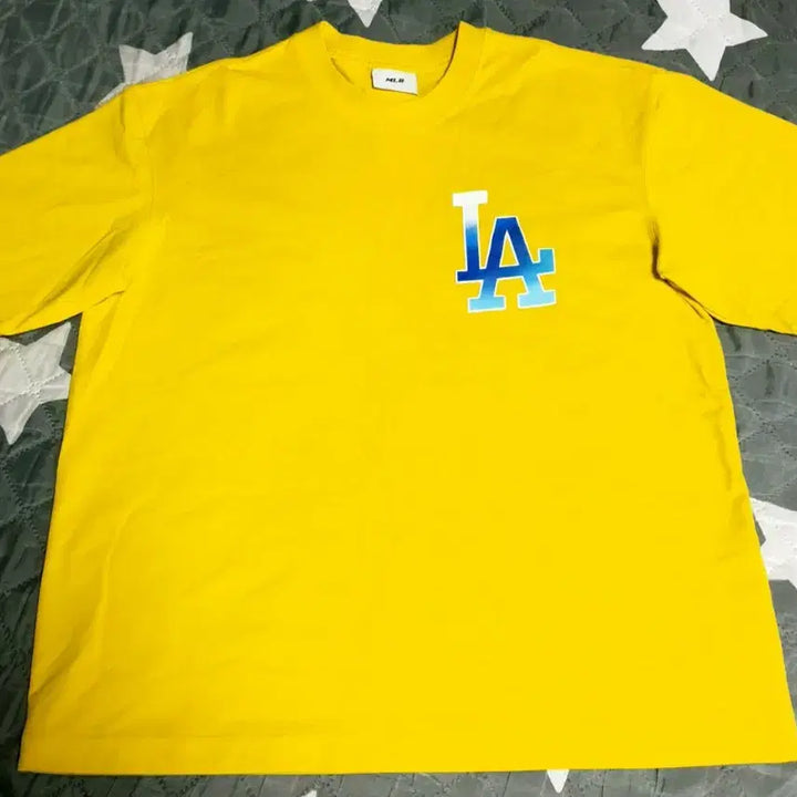 [BUNJANG] MLB LA Big Logo Basic T-shirt Mustard (M) / MLB LA빅로고 베이직 반팔티 머스타드 (M)