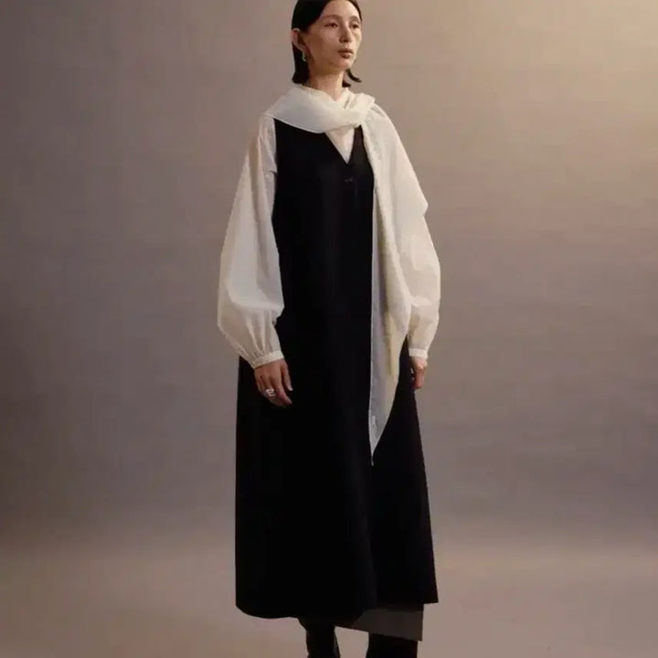 [BUNJANG] Ethos CAPE BLOUSE - Black Blouse / 에토스 ethos 블라우스 CAPE BLOUSE 블랙