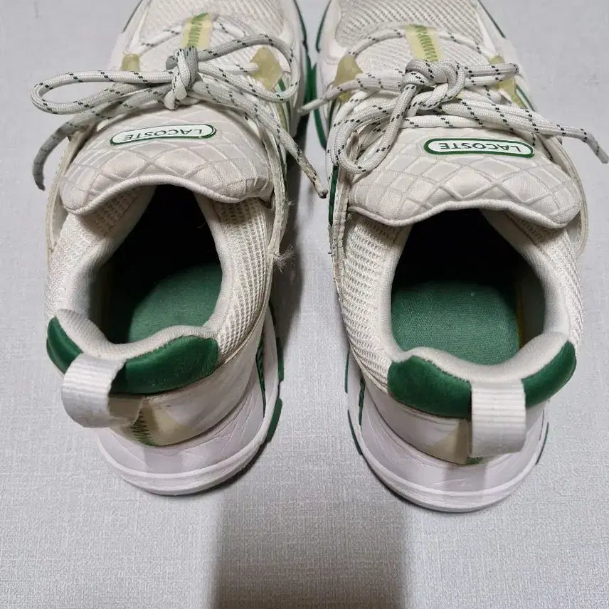 [BUNJANG] Lacoste Sneakers White/Green (270) / 270. 라코스테 운동화 화이트/그린