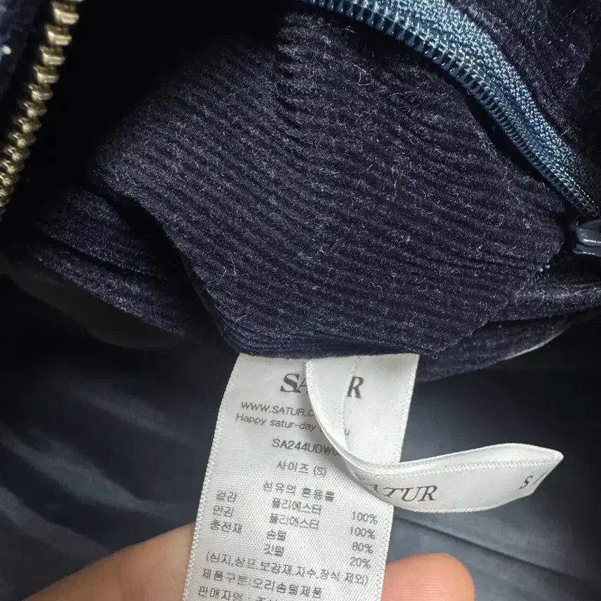 [BUNJANG] Setter Luton Corduroy Duck Down Padded Jacket / 세터 로턴 코듀로이 덕 다운 패딩 네이비