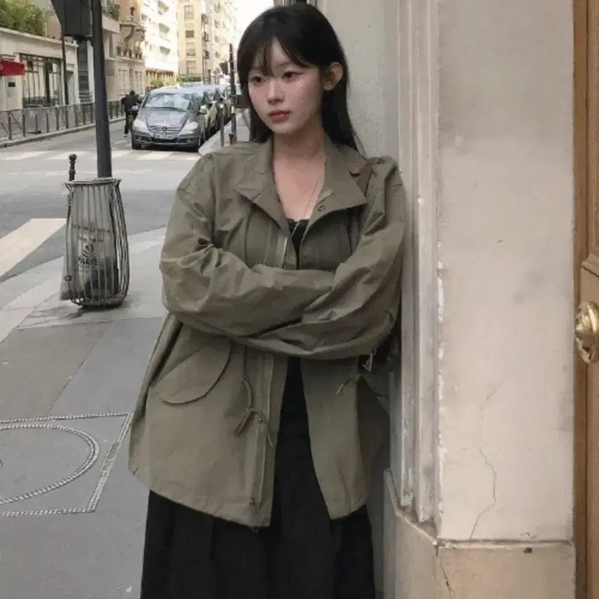 [BUNJANG] Mini Faux Cabin Field Jacket / 미니포에 캐빈 야상 자켓