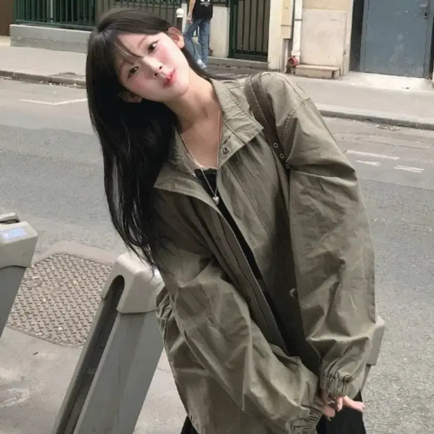 [BUNJANG] Mini Faux Cabin Field Jacket / 미니포에 캐빈 야상 자켓