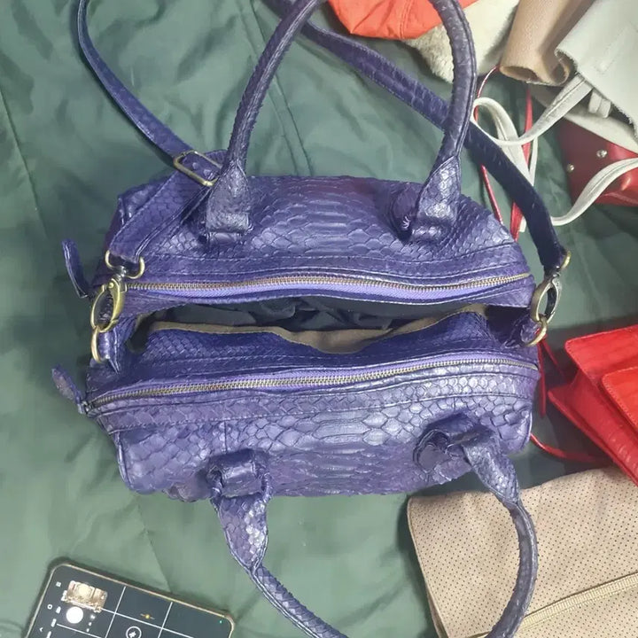 [BUNJANG] KAMALI Python Leather Tote/Shoulder Bag / KAMALI   천연 뱀피가죽    토트/  숄더백