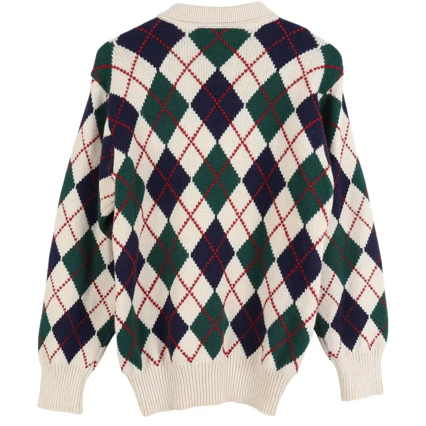 [BUNJANG] Beanpole Argyle Knit Sweater / 빈폴 BEANPOLE 90S 아가일 니트 90 / k3038