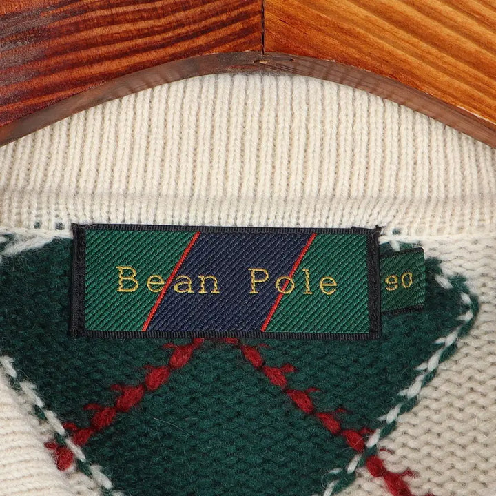 [BUNJANG] Beanpole Argyle Knit Sweater / 빈폴 BEANPOLE 90S 아가일 니트 90 / k3038